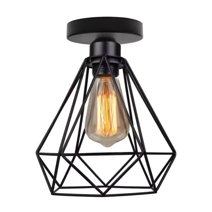 Chandelier with Shade, GRACIE, Diamant, 1XE27, Black Industrial Chandeliers Προεπιλεγμένος τίτλος Alessandro Design