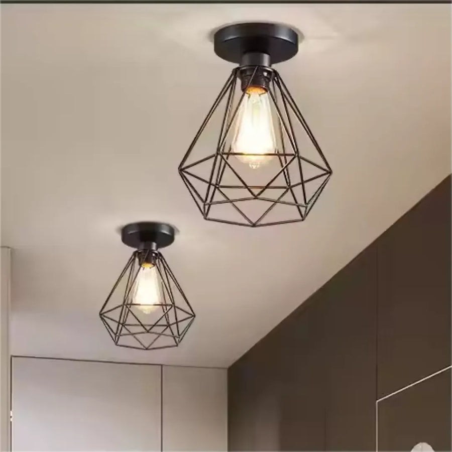 Chandelier with Shade, GRACIE, Diamant, 1XE27, Black Industrial Chandeliers Προεπιλεγμένος τίτλος Alessandro Design
