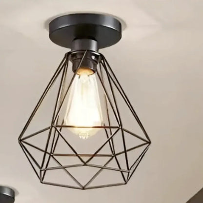 Chandelier with Shade, GRACIE, Diamant, 1XE27, Black Industrial Chandeliers Προεπιλεγμένος τίτλος Alessandro Design
