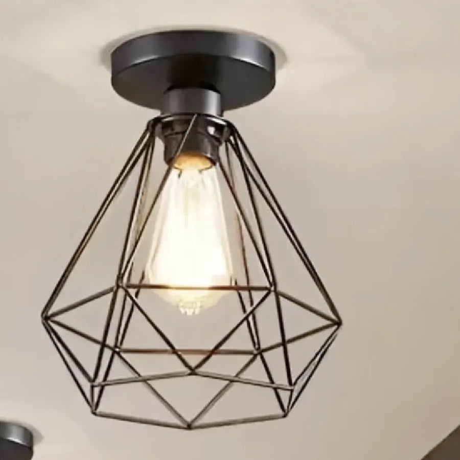 Chandelier with Shade, GRACIE, Diamant, 1XE27, Black Industrial Chandeliers Προεπιλεγμένος τίτλος Alessandro Design