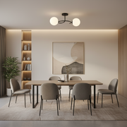 LED και κρυστάλλινος πολυέλαιος ORBIT, 55cm, 2xE27, Σφαίρες, Μαύρο