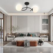 LED και κρυστάλλινος πολυέλαιος ORBIT, 55cm, 2xE27, Σφαίρες, Μαύρο