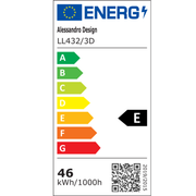 Πολυέλαιος LED NEXA 3D 46W, Τετράγωνο, Κρύο/Ζεστό/Ουδέτερο φως, Λευκοί πολυέλαιοι LED Προεπιλεγμένος τίτλος Alessandro Design