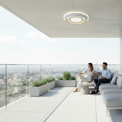 ΚΟΚΚΙΝΟΣ LED Πολυέλαιος, 27W, Διάμετρος 20cm, Ζεστό/Ουδέτερο/Ψυχρό φως, Λευκό, Μεταλλικό και Ακρυλικό