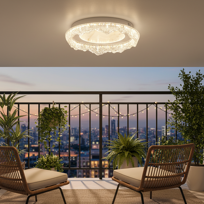 Πολυέλαιος DAIRA Petito LED, 50W, Διάμετρος 29cm, Ζεστό/Ουδέτερο/Ψυχρό φως, Λευκό