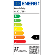 Πολυέλαιος LED PULSARIS 27W, 2 Τετράγωνα, Κρύο/Ζεστό/Ουδέτερο φως, Μαύροι πολυέλαιοι LED Προεπιλεγμένος τίτλος Alessandro Design