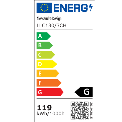 Πολυέλαιος LED με Τηλεχειριστήριο LLC130/3CH, κρύσταλλο και μέταλλο, 119W, 3 κύκλοι, ρυθμιζόμενο, ρυθμιζόμενο ύψος, δροσερό/θερμό/ουδέτερο φως, πολυτελής φωτισμός Πολυέλαιοι LED με τηλεχειριστήριο Προεπιλεγμένος τίτλος Alessandro Design