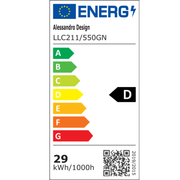 Crystal LED Chandelier LLC211/550GN Στρογγυλός, 29W, Δροσερό/Ζεστό/Ουδέτερο φως, Πράσινα κρύσταλλα, Γυαλιστερό Chrome Crystal Chandeliers Προεπιλεγμένος τίτλος Alessandro Design