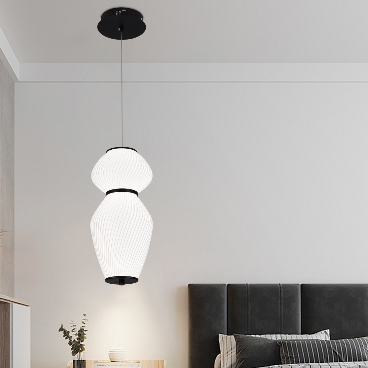 Κρεμαστός πολυέλαιος LUMA, 33W, Θερμό/Ψυχρό/Ουδέτερο φως 3000K/4500K/6000K, Διάμετρος 40,5 cm, Ύψος 16,5 cm, Λευκό, Plexiglas, Metal LED Πολυέλαιοι Προεπιλεγμένος τίτλος Alessandro Design