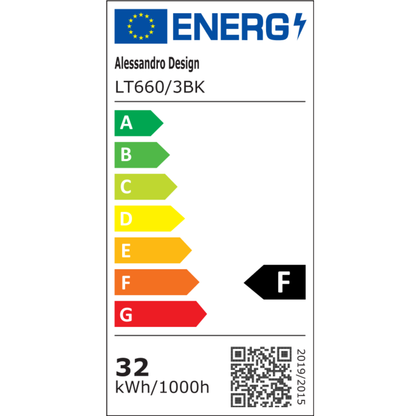 Πολυέλαιος LED με Τηλεχειριστήριο LT660/3BK, 3 Elements, 32W, Light 3000/4000/6000K, Μαύροι, ρυθμιζόμενου ύψους Πολυέλαιοι LED με τηλεχειριστήριο Προεπιλεγμένος τίτλος Alessandro Design