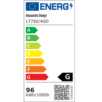 Πολυέλαιος LED με τηλεχειριστήριο 96W, 4 Στοιχεία, Κρύο/Ζεστό/Ουδέτερο φως, Ρυθμιζόμενο, Χρυσός πολυέλαιος LED με τηλεχειριστήριο Προεπιλεγμένος τίτλος Alessandro Design