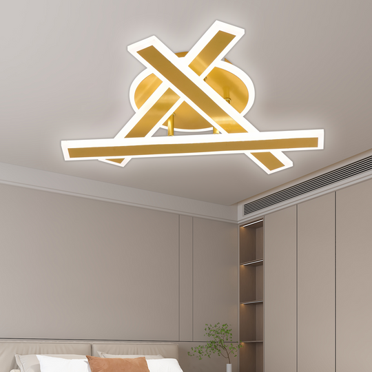 Πολυέλαιος LED με Τηλεχειριστήριο ZYRON Nobile, 62W, 40x5.5x10, Κρύο/Ζεστό/Ουδέτερο φως, Ρυθμιζόμενο, Χρυσό, Μέταλλο, Πολυέλαιοι LED Plexiglas με Τηλεχειριστήριο Προεπιλεγμένος τίτλος Alessandro Design