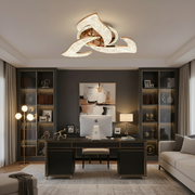 Πολυέλαιος LED HALESA Elegance με τηλεχειριστήριο και κρύσταλλο, 44W, 3 πηγές, Κρύο/Ζεστό/Ουδέτερο φως, Ρυθμιζόμενο, Χρυσό
