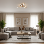 Πολυέλαιος LED CHARM Elegance με τηλεχειριστήριο και κρύσταλλο, 44W, Ø50cm, 3 πηγές, Κρύο/Ζεστό/Ουδέτερο φως, Ρυθμιζόμενο, Χρυσό
