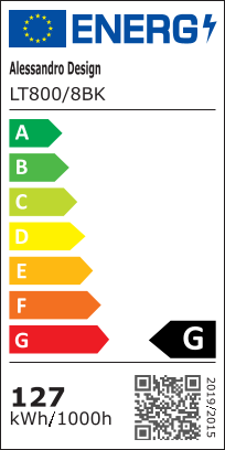Πολυέλαιος LED με τηλεχειριστήριο BETTY 127W, 8 κύκλοι, κρύο/θερμ/ουδέτερο φως, ρυθμιζόμενο, μαύροι πολυέλαιοι LED με τηλεχειριστήριο Προεπιλεγμένος τίτλος Alessandro Design