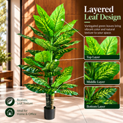 Τεχνητό φυτό Τύπος Dieffenbachia, 3 μίσχοι, 190 cm, Πράσινο