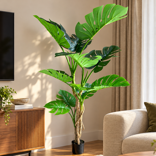 Τεχνητό φυτό Τύπος Monstera Deliciosa, 11 φύλλα, 160 cm, Πράσινο