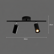 Sisimiut Classic Chandelier, 2xGU10, Metal, Μαύρο