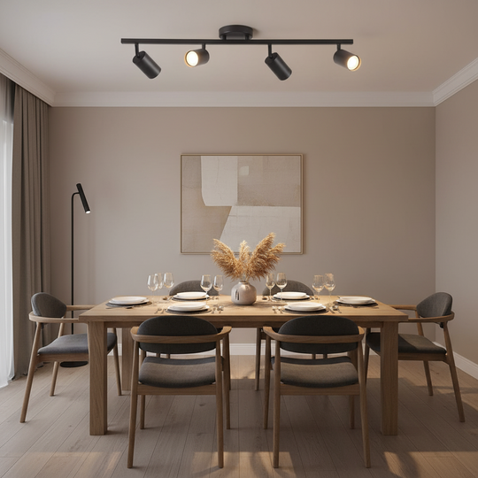 Sisimiut Classic Chandelier, 4xGU10, Metal, Μαύρος
