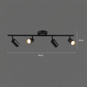 Sisimiut Classic Chandelier, 4xGU10, Metal, Μαύρος