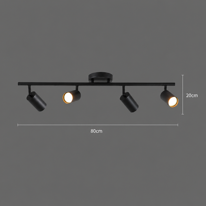 Sisimiut Classic Chandelier, 4xGU10, Metal, Μαύρος