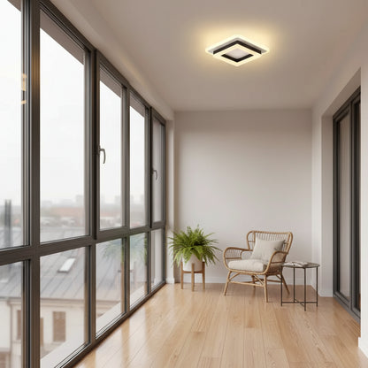 MODERN LED Chandelier 25W, Διαστάσεις 19,5x19,5 cm, Τετράγωνο, Κρύο/Ζεστό/Ουδέτερο φως, Μαύροι πολυέλαιοι LED Προεπιλεγμένος τίτλος Alessandro Design