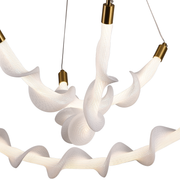 Κρεμαστός ακρυλικός πολυέλαιος LED UNDA Crown, 28W, ζεστό/ουδέτερο/κρύο φως 3000/4000/6000K, λευκό, ρυθμιζόμενο ύψος, μεταλλικοί και ακρυλικοί σύγχρονοι πολυέλαιοι Προεπιλεγμένος τίτλος Alessandro Design