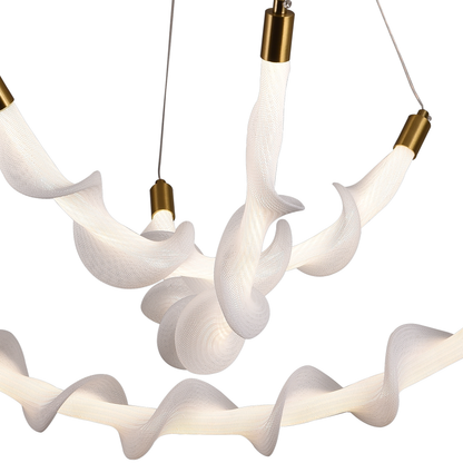 Κρεμαστός ακρυλικός πολυέλαιος LED UNDA Crown, 28W, ζεστό/ουδέτερο/κρύο φως 3000/4000/6000K, λευκό, ρυθμιζόμενο ύψος, μεταλλικοί και ακρυλικοί σύγχρονοι πολυέλαιοι Προεπιλεγμένος τίτλος Alessandro Design
