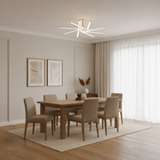 Πολυέλαιος IBANE LED με τηλεχειριστήριο, 8 πηγές, 3000K/4000K/6000K, 144W, Metal and Silicon, Λευκό
