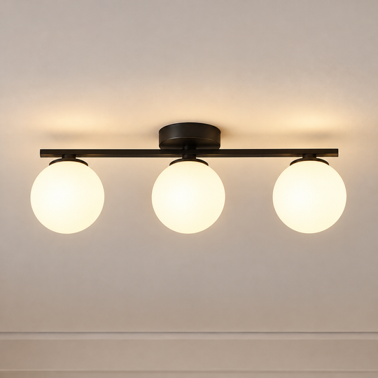Κρυστάλλινος πολυέλαιος ORI, 46cm, 3xG9, Globes, Μαύρο
