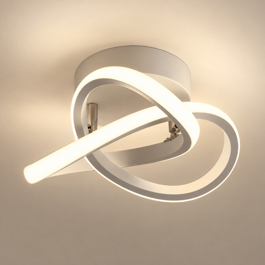 Πολυέλαιος LED VERTEX Flow 24W, Διάμετρος 25cm, Κρύο/Ζεστό/Ουδέτερο φως, Λευκό