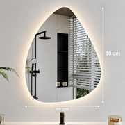 Καθρέφτης LED Οργανικός 60x80cm, Ψυχρός Φωτισμός, Σύστημα Demister, Dimmable