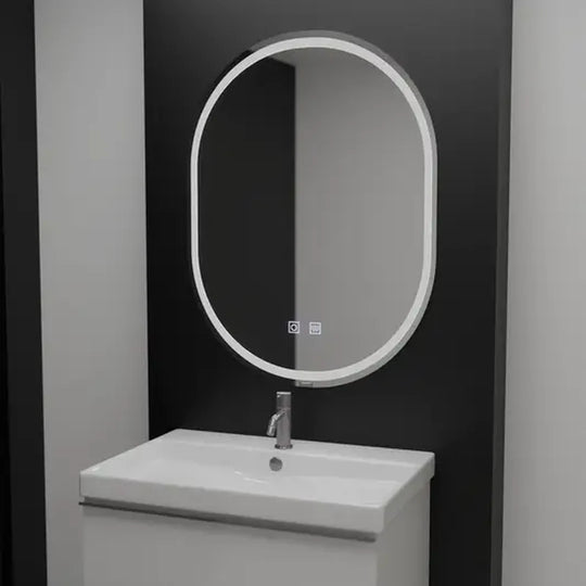 Καθρέφτης LED Οβάλ, 60x80cm, Velara Touch, Σύστημα Demister, Dimmable Mirrors Korman E Προεπιλεγμένος τίτλος Alessandro Design