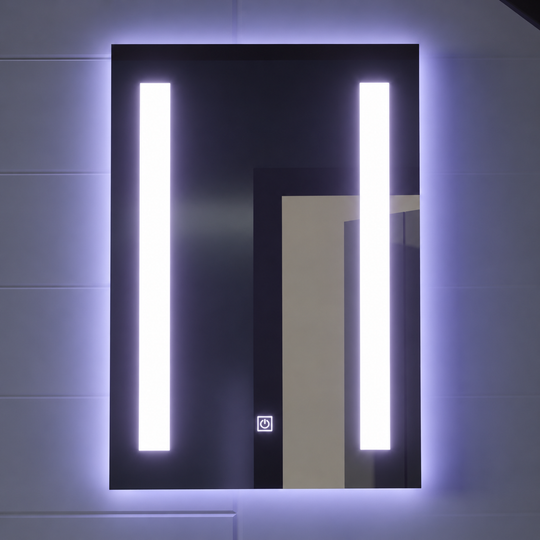 Ορθογώνιος καθρέφτης LED, 50x70cm, C206S/50X70 Touch, Dimmable