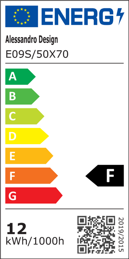 Ορθογώνιος καθρέφτης LED, 50x70cm, RADIANTE Touch, Cold Light, Demister System, Dimmable