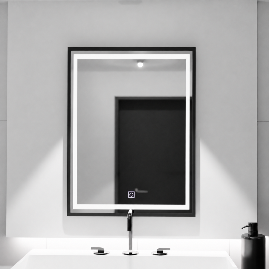 Ορθογώνιος καθρέφτης LED, 60x80cm, απόχρωση Basic Touch