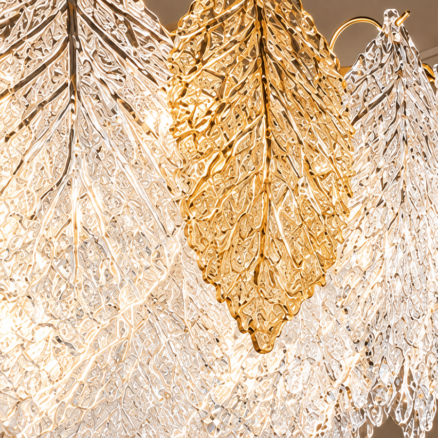 Crystal Chandelier LACE Regalis 21xE14, Διάμετρος 80cm, Ύψος 49cm, Γυαλιστερό Χρυσό, Ρυθμιζόμενο Ύψος, Κομψή σχεδίαση