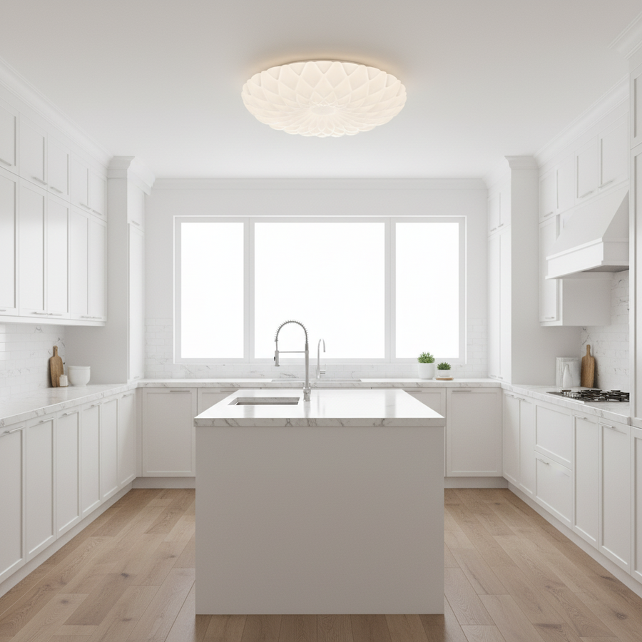 Φωτιστικό οροφής PL154 LED 35 cm, 31W, 3000K / 4000K / 6000K, Λευκά, μεταλλικά και ακρυλικά φωτιστικά οροφής LED Προεπιλεγμένος τίτλος Alessandro Design