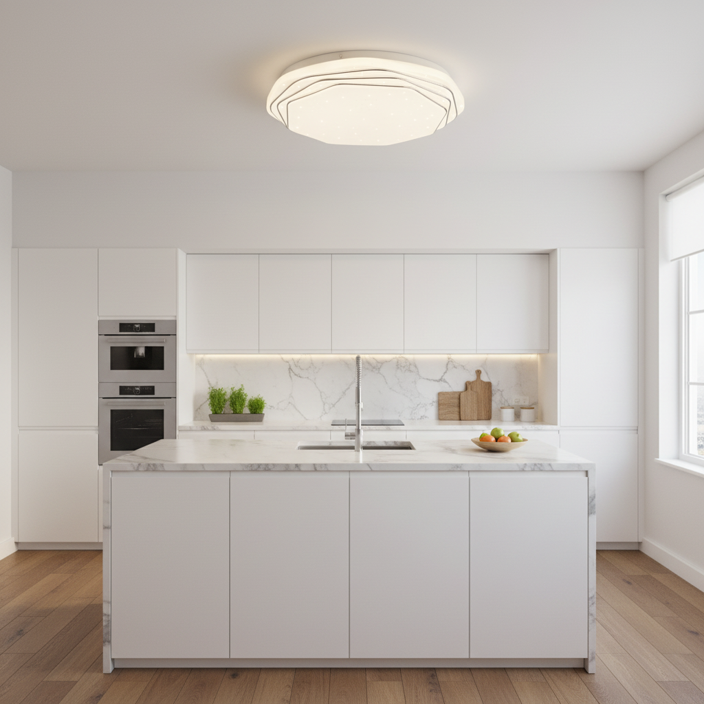Φωτιστικό οροφής PL152 LED 35 cm, 31W, 3000K / 4000K / 6000K, Λευκά, μεταλλικά και ακρυλικά φωτιστικά οροφής LED Προεπιλεγμένος τίτλος Alessandro Design