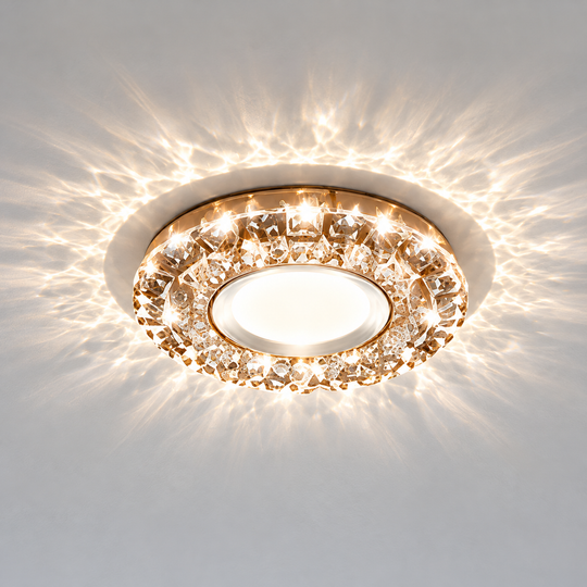 ORBITA LED Spot, 5W, Στρογγυλό, Κρύο / Ζεστό φως, Αντίκα Μπρούτζο, Ρητίνη και Γυαλί
