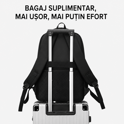 KANGIQLINIQ Travel Business Backpack, 47x33x15 cm, Oxford, Μαύρο και Μπλε