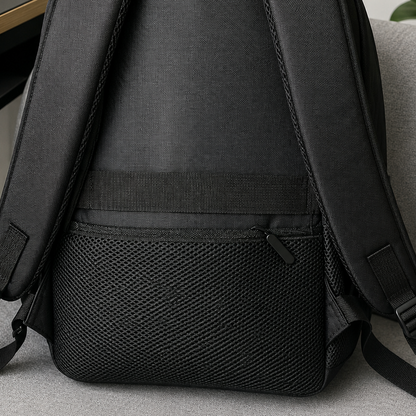 KANGIQLINIQ Travel Business Backpack, 47x33x15 cm, Oxford, Μαύρο και Πράσινο