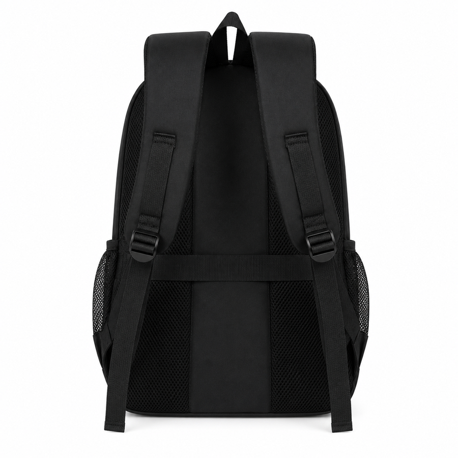 YEVLAKH Travel Business Backpack, 47x32x14 cm, Oxford, μαύρο και κόκκινο