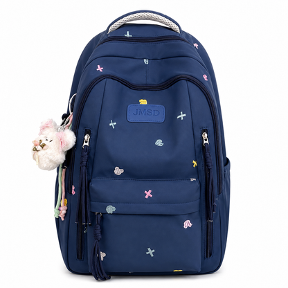 KRAKOW School Backpack, 47x33x14 cm, Oxford, Σκούρο Μπλε