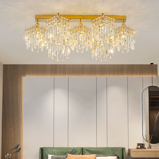 Crystal Candelabra Imperia, 70cm, 7xE14, Gold Crystal Candelabra Προεπιλεγμένος τίτλος Alessandro Design