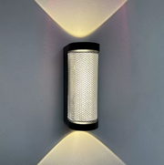 LED φωτιστικό τοίχου εξωτερικού χώρου AX155, θερμό φως, 8W, μέταλλο, μαύρα φώτα τοίχου εξωτερικού χώρου Προεπιλεγμένος τίτλος Alessandro Design