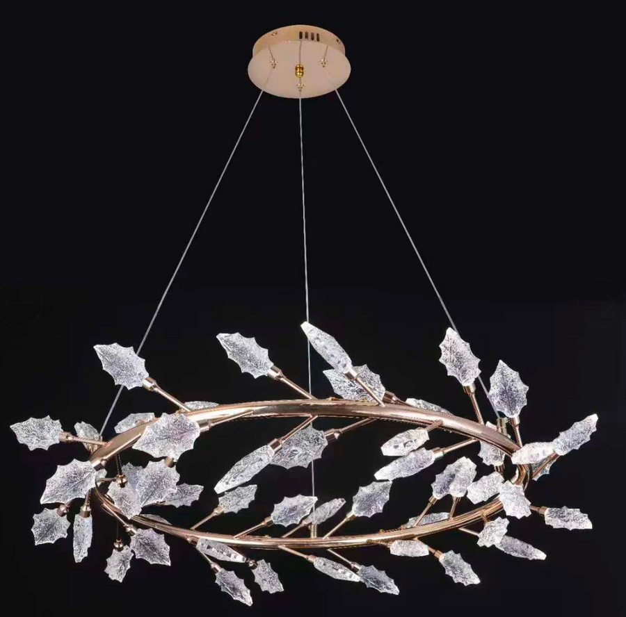 Κρυστάλλινος πολυέλαιος, LED, TOCCATA Largo, 20W, Ζεστό/Ουδέτερο/Κρύο φως, Διάμετρος 60cm, Χρυσό, Ρυθμιζόμενο ύψος Μοντέρνοι Πολυέλαιοι Προεπιλεγμένος τίτλος Alessandro Design