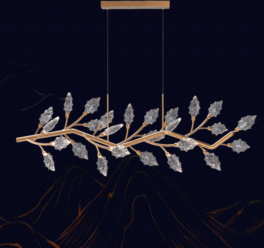 Κρυστάλλινος πολυέλαιος, LED, TOCCATA Longo, 21W, Ζεστό/Ουδέτερο/Κρύο φως, Χρυσό, Ρυθμιζόμενο ύψος Μοντέρνοι Πολυέλαιοι Προεπιλεγμένος τίτλος Alessandro Design