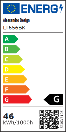 Πολυέλαιος LED με τηλεχειριστήριο LT656BK, 3000/4000/6000K, Ø40,5,46W, Μαύροι πολυέλαιοι LED με τηλεχειριστήριο Προεπιλεγμένος τίτλος Alessandro Design