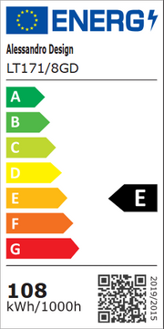 Πολυέλαιος LED με Τηλεχειριστήριο LINEX, 108W, Light 3000K/4000K/6000K, Dimmable, Gold πολυέλαιοι LED με τηλεχειριστήριο Προεπιλεγμένος τίτλος Alessandro Design